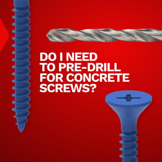 Do I need to pre-drill for concrete screws?