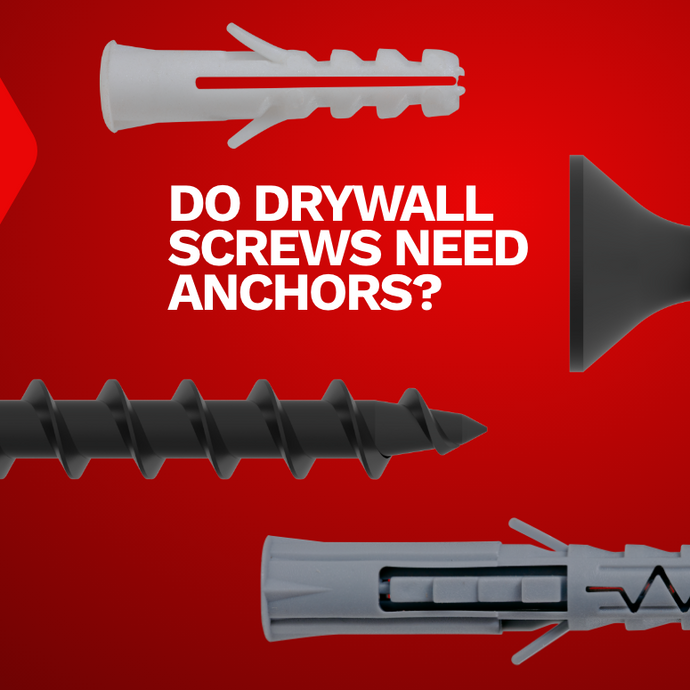 Do drywall screws need anchors?