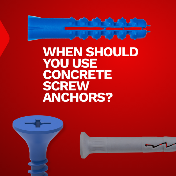 When should you use concrete screw anchors?