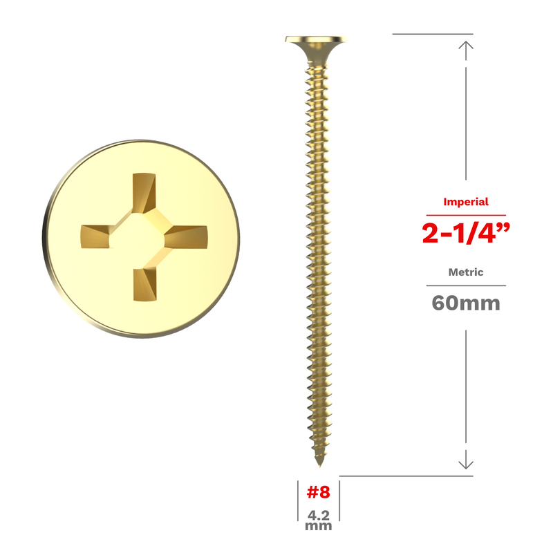 Load image into Gallery viewer, #8 Wood Screws with Fine Thread Zinc Coated Flat Phillips Head - 100pcs
